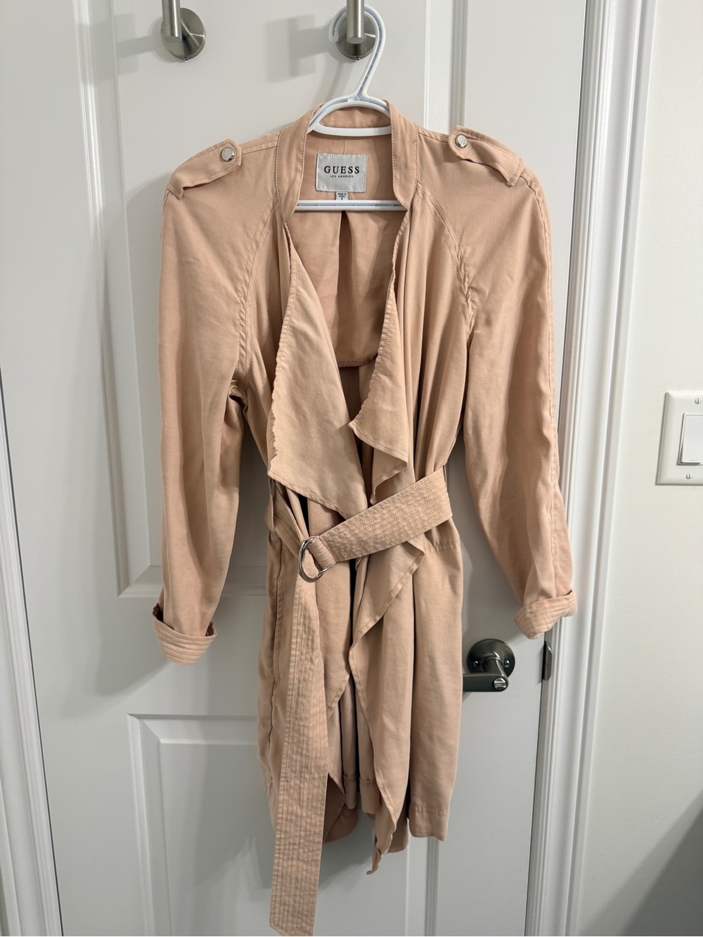 GUESS Women's Lightweight Draped Trench Coat
